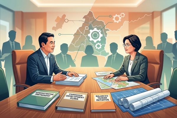 卓揆與彰化縣王惠美縣長會談  盼此協調模式加速均衡台灣有效落實