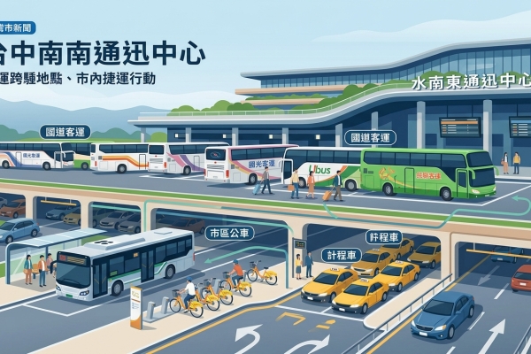 台中水湳轉運中心9月30日起進駐9條國道客運路線 串連多元運輸