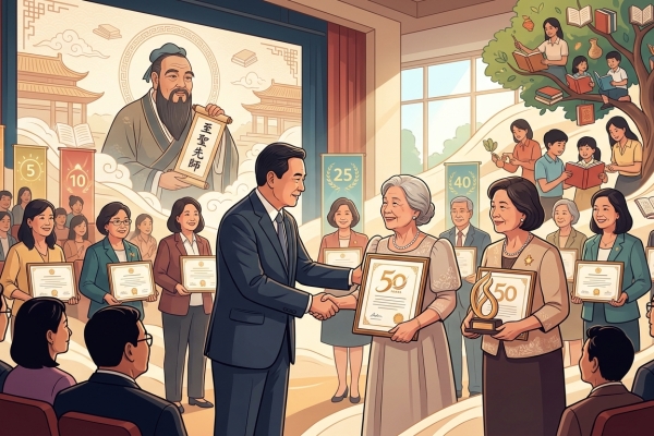 菲華各界紀念孔子誕辰暨慶祝教師節 39位資深優良華文教師獲表揚