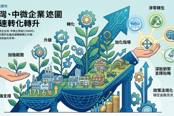 卓揆：擴大輔導對象、深化輔導策略、健全配套措施 加速中小微企業轉型升級
