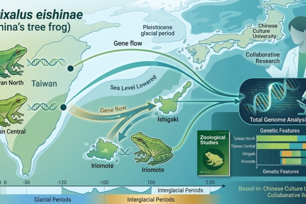 台日跨國研究解析艾氏樹蛙全基因組 揭開冰河時期島嶼演化線索