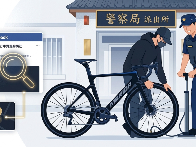二手高檔自行車遭竊2.1萬賤賣！熱心網友扮柯南追查 誇張偷車賊竟疑牽贓車跑警局「借打氣」